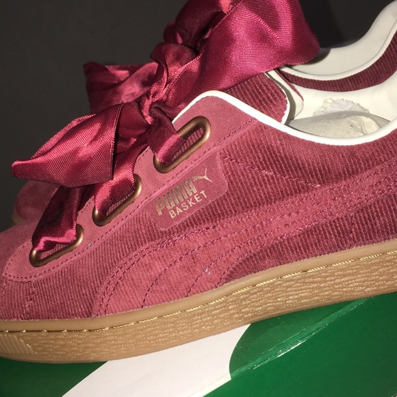 puma basket heart corduroy wn's